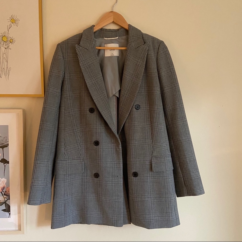 Aritzia Wilfred “Margaux” Plaid Blazer